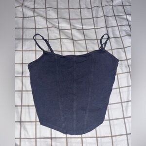 Super cute dusty blue corset top from Hollister. (Actually fits like a corset!!)